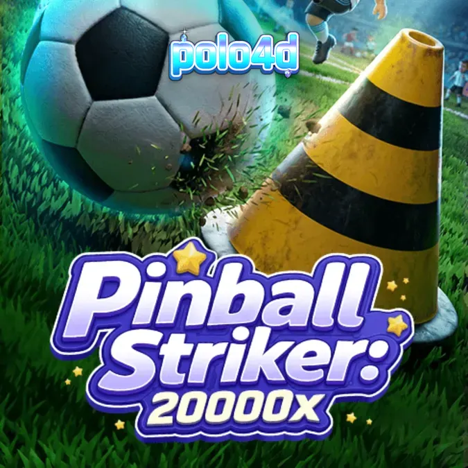 Tampilan layar permainan Pinball Striker 20,000x dengan elemen stadion neon